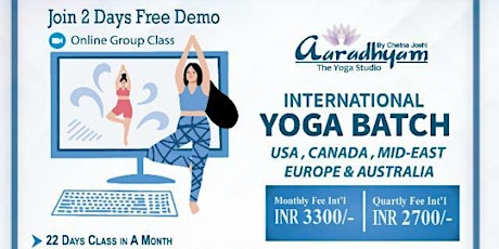FREE TWO DAYS. YOGA SESSION : ONLINE tickets