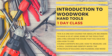Introduction to woodwork - Hand tools tickets