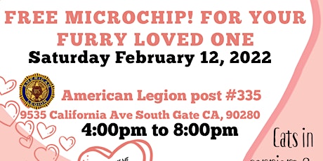 Microchip your furry love one (free) tickets