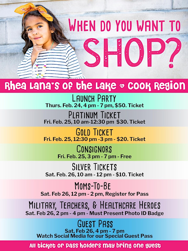 Rhea Lana's of The Lake & Cook Region Spring Children's Consignment Sale image