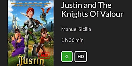 Movie - Justin and the Knights of Valour tickets
