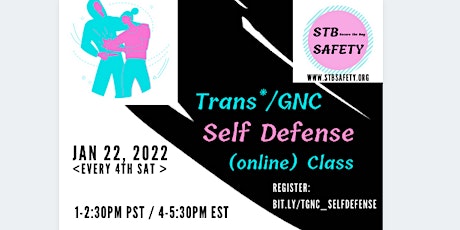 Trans*/GNC Self Defense & Personal Safety class tickets