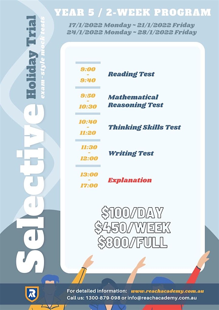 Year 5/6 | 2022 Selective Exam Trial | 2-WEEK Holiday Trial Program image