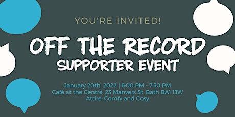 Off The Record Supporter Event (and AGM) tickets