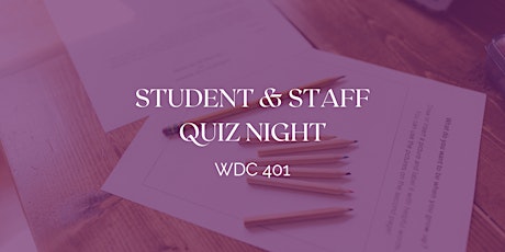 Student & Staff Quiz Night tickets