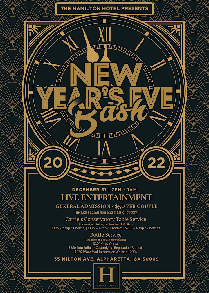 The Hamilton Hotel- New Year's Eve Bash! image
