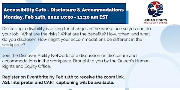 Accessibility Café - Disclosure and Accommodations
