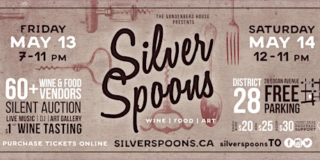 Silver Spoons : Wine | Beer | Art | Food Tasting Event primary image