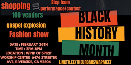 BLACK HISTORY MONTH EVENT AND POP UP MARKET #Gospel edition tickets
