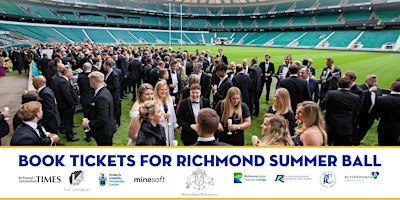 Richmond Summer Ball – Awards, Pitch-side  Reception, Dinner and Dancing