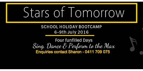 Stars of Tomorrow Bootcamp - July 6-9th - Burleigh primary image