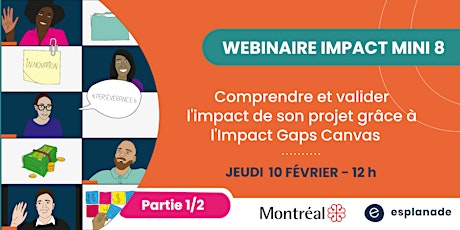 Webinaire impact mini8 : Comprendre et valider l'impact de son projet 1/2 billets