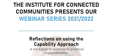 ICC Webinar: A workshop on Reflections on using the Capability Approach tickets