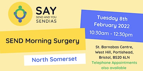 North Somerset Morning SEND Surgery - Tuesday 8th February 2022 tickets