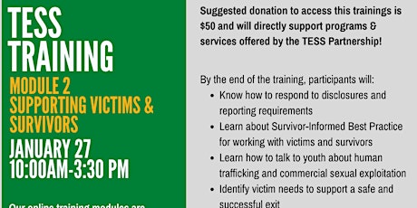 CSEC Training Module 2: Supporting Survivors tickets