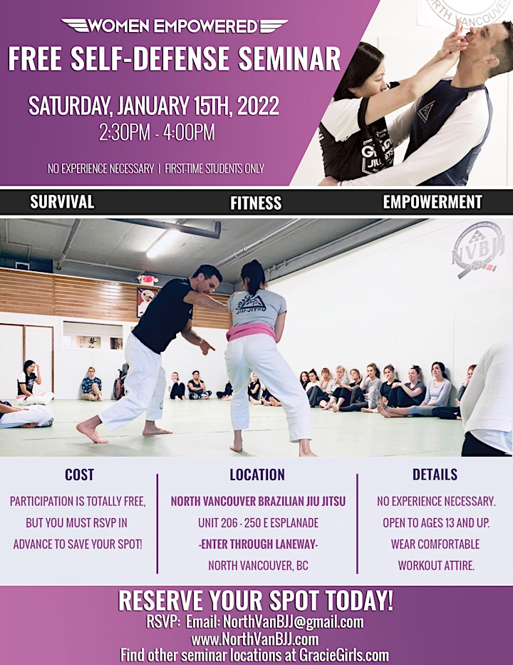 
		Free Women's Self Defense Seminar image

