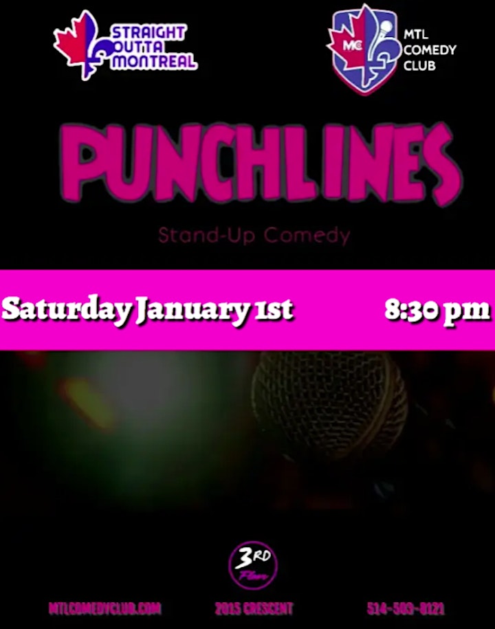 Punchlines ( Stand Up Comedy ) MTLCOMEDYCLUB.COM image