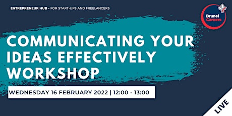 Communicating your ideas effectively workshop tickets
