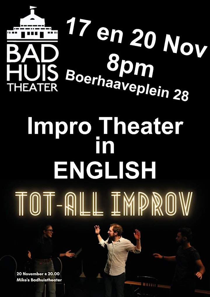 Afbeelding van TAG OUT   New YEAR Comedy IMPRO Sat 8 Jan 2.30pm