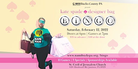 Kate Spade Designer Bag Bingo Benefiting NAMI Bucks County PA tickets