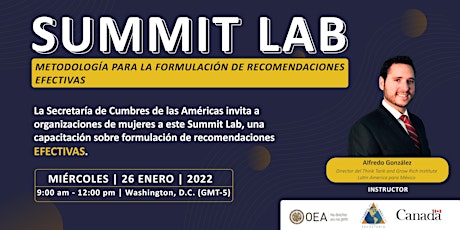 Summit Lab sobre Formulación de Recomendaciones Efectivas boletos
