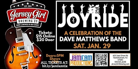 JOYRIDE: A Dave Matthews Band Celebration @ Jersey Girl Brewing! tickets