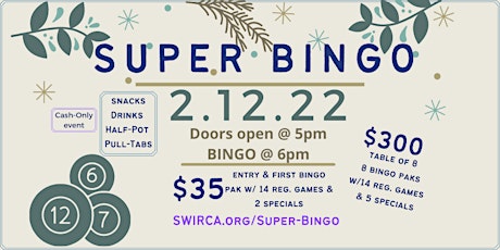 SWIRCA Super Bingo tickets