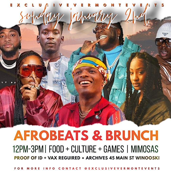Afrobeats And Brunch At Archives Winooski image