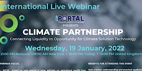 Climate Partnership : Connecting Liquidity to Opportunity ... tickets