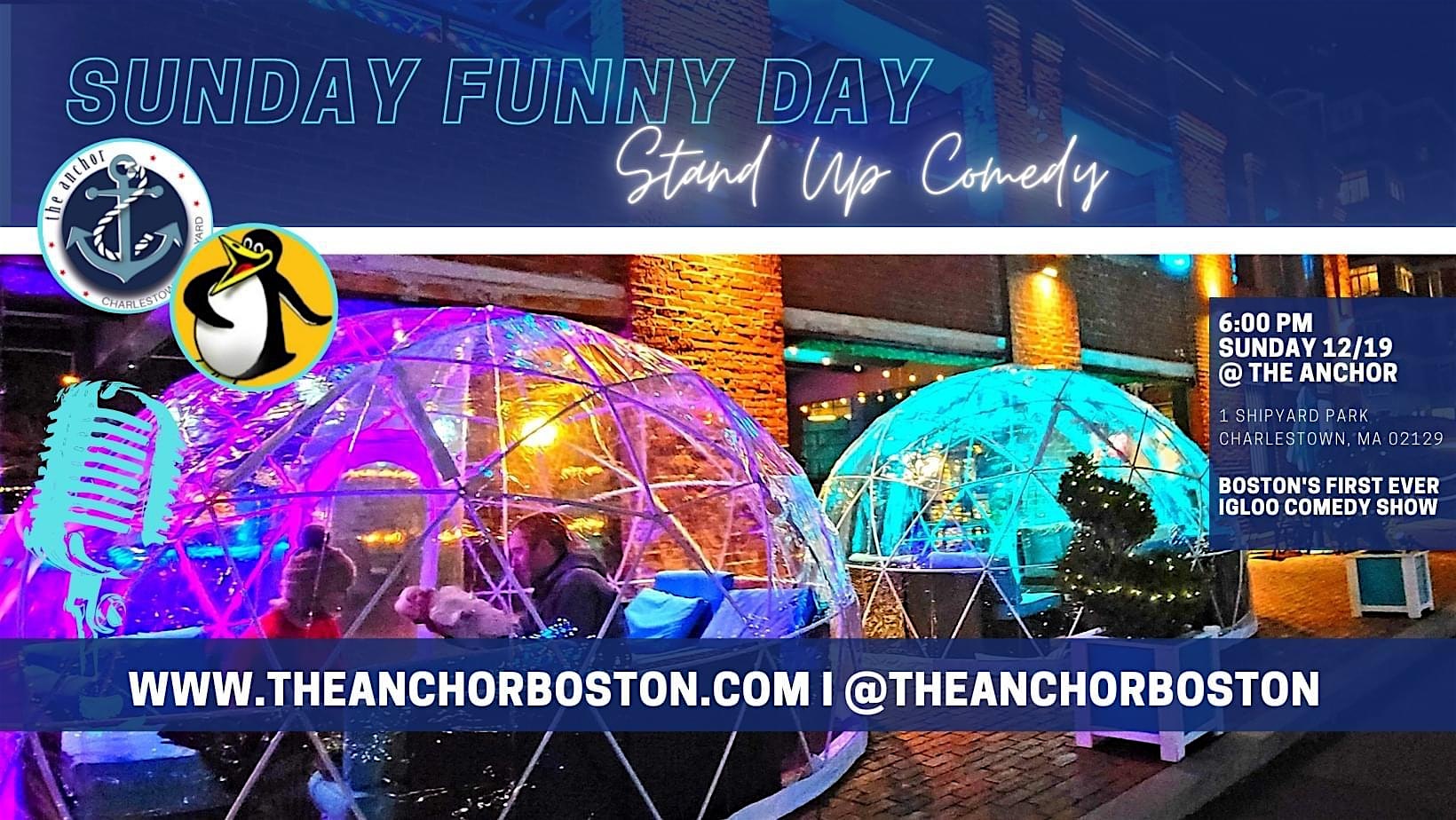Sunday Funny Day: Stand-Up Comedy at The Anchor, Charlestown