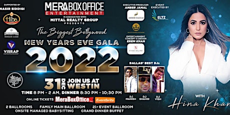 MeraBoxOffice Presents  Bollywood New Years Eve with Hina Khan at Westin primary image