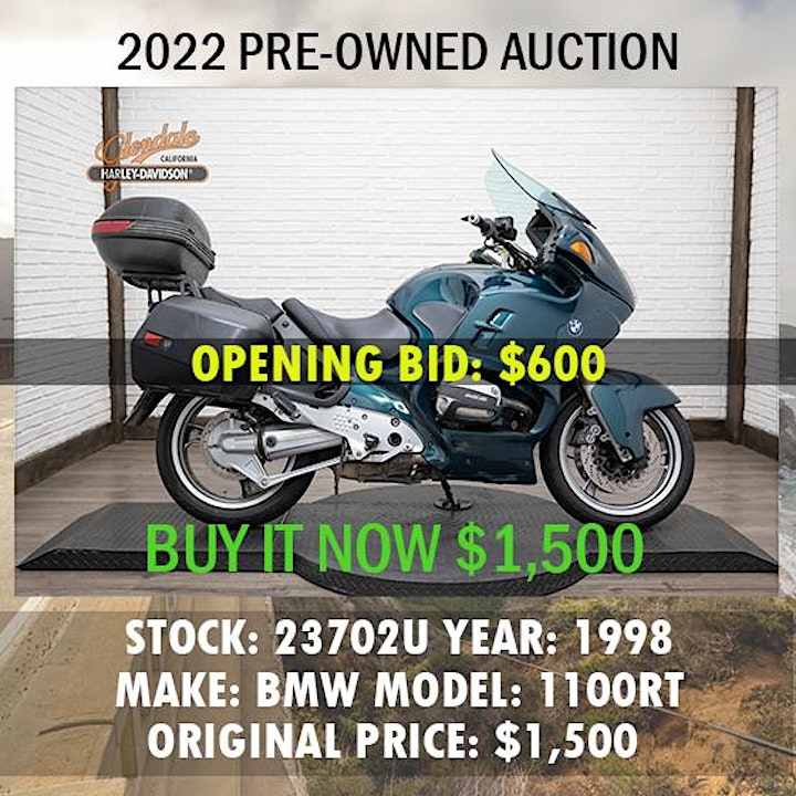 
		2022 H-D Glendale Annual Pre-Owned Motorcycle Auction image
