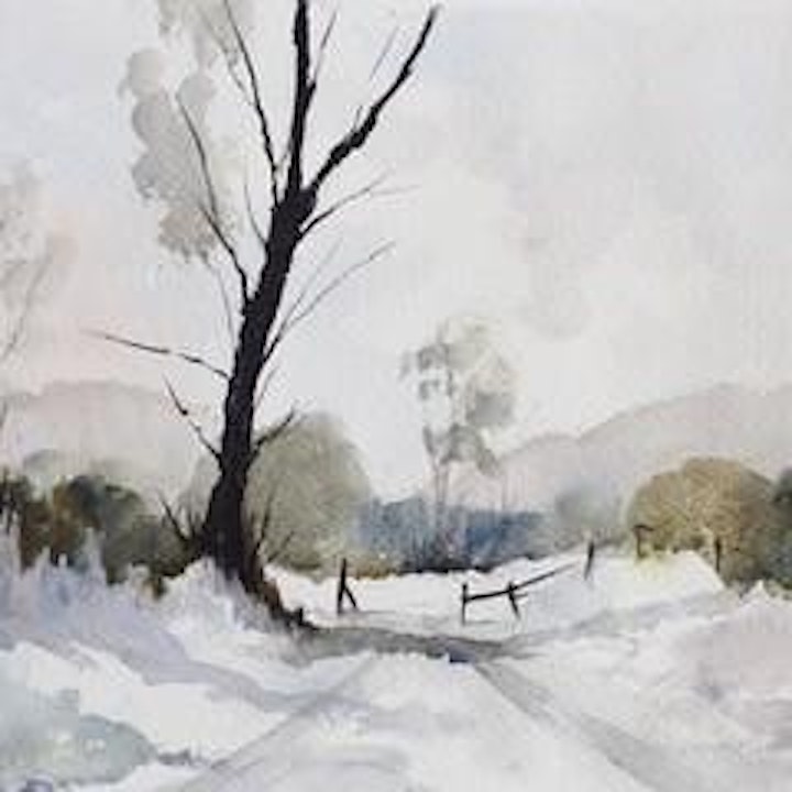 An Edward Wesson Snow Scene: Watercolours with Mike Willdridge image