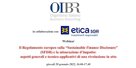 Il Regolamento europeo sulla “Sustainable Finance Disclosure” (SFDR) Tickets