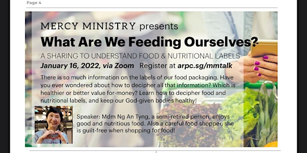 Mercy Ministry Talk: What Are We Feeding Ourselves?