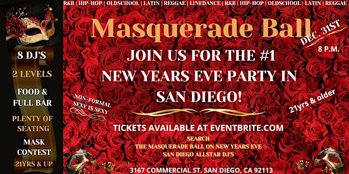 
		New Years Eve “Masquerade Ball” San Diego image
