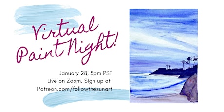 Virtual Paint Night: Sea Cliffs! tickets