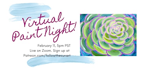 Virtual Paint Night: Succulent tickets