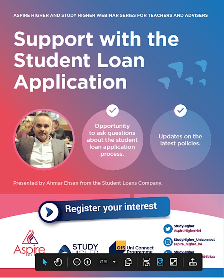 Teacher & Adviser Webinar: Support with the Student Loan Application image