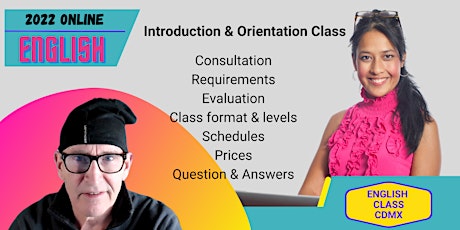 Orientation English Class CDMX Online Classes. tickets