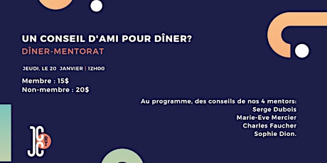 Réseautage virtuel - Un conseil d'ami pour dîner 2022 tickets