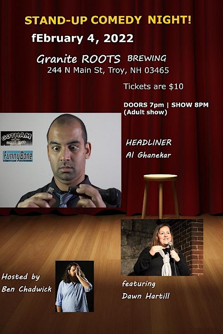 
		Comedy Show at Granite Roots Brewing - Doors at 7pm image
