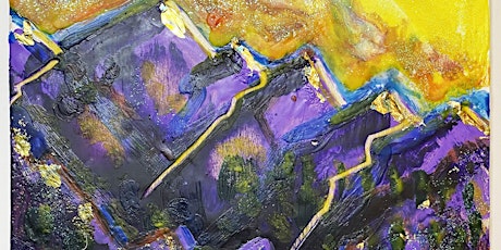 Purple Mountains Majesty Encaustic Painting Private Lesson | Grace Noel Art