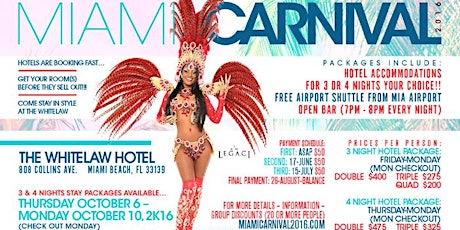 MIAMI CARNIVAL 2016 HOTEL PACKAGES AND PARTY INFO WWW.MIAMICARNIVAL2016.COM primary image