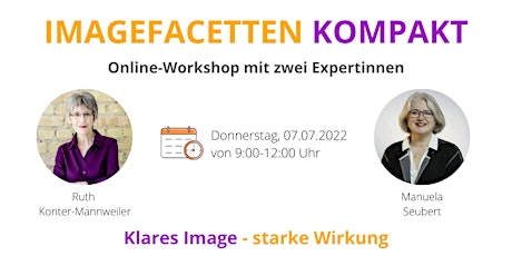 IMAGEFACETTEN KOMPAKT  Online-Workshop für klares Image und starke Wirkung Tickets