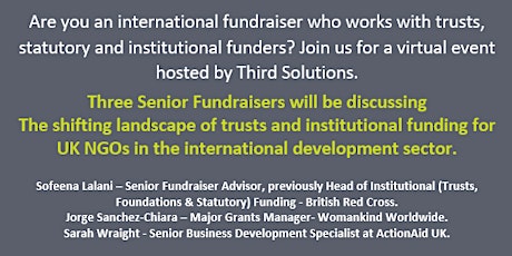 The shifting landscape of trusts and institutional funding for UK NGOs tickets