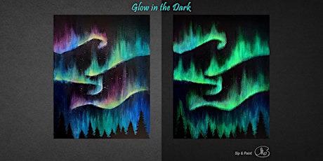 Sip and Paint (Glow in the Dark): Beautiful Aurora (8pm Sat) tickets