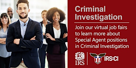IRS Virtual Job Fair about Criminal Investigation Special Agent Positions entradas