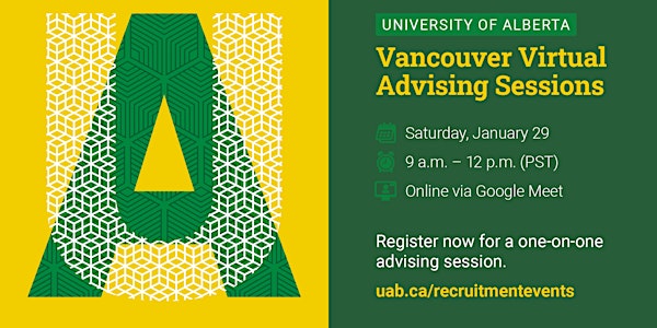 UAlberta Vancouver Virtual Advising - College of Social Sciences&Humanities