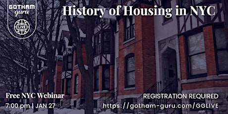 History of Housing in NYC tickets